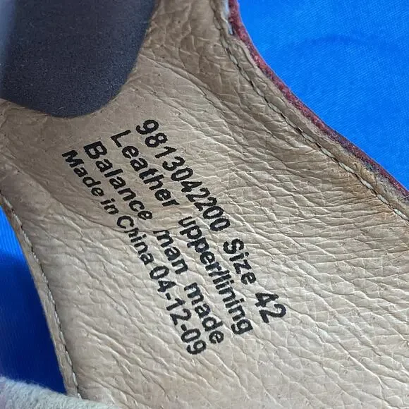 Dansko Chunky Slide Sandal Brown Leather Womens US11 UE42 - Picture 9 of 9